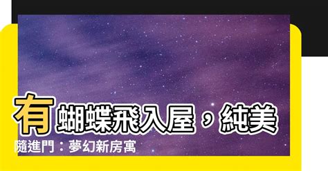 蝴蝶飛入屋|蝴蝶到訪家中的寓意